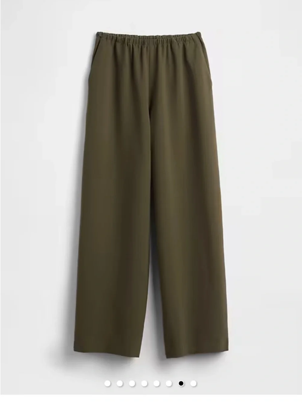 GAP The Easy Pants Wide Leg Pull On Pants NWT Size XS Beige Black Moss Green - Picture 3 of 7